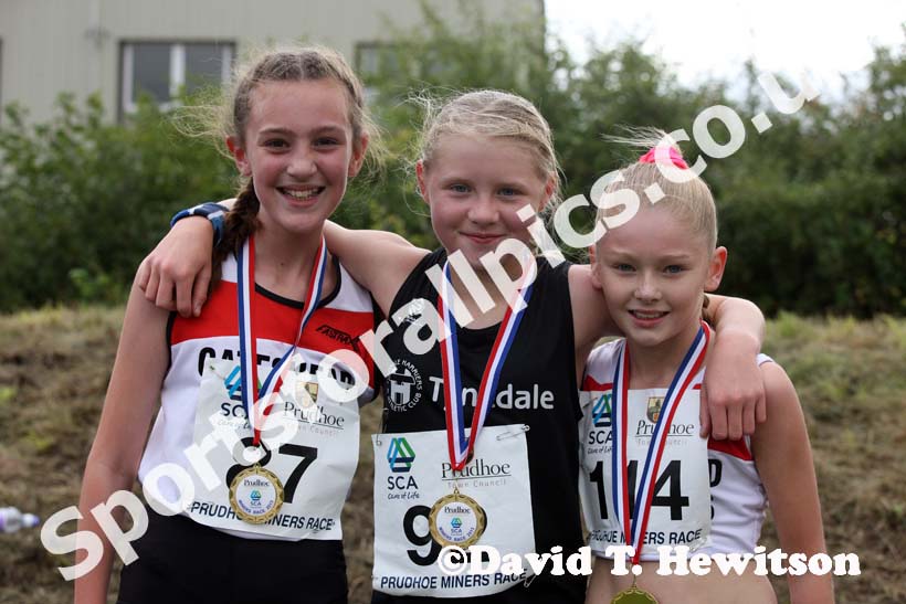 No 87, 92 and 114 after finishing the youngsters race at the Prudhoe Miners Race.